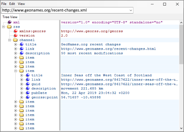 RSS and Atom feed’s content is typically organized as a collection of items grouped beneath a channel